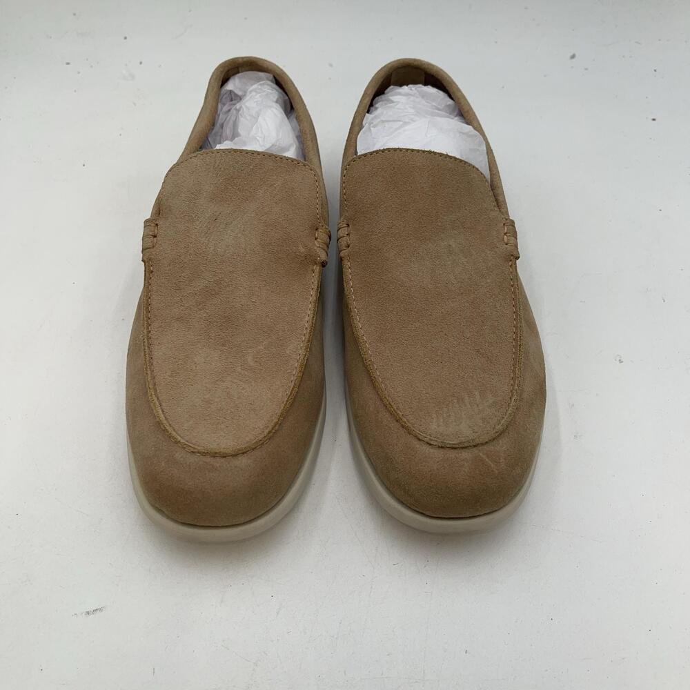 Loafer Shoes Mens Beige Leather Casual Comfort Dress Slip On BW558 Size 11